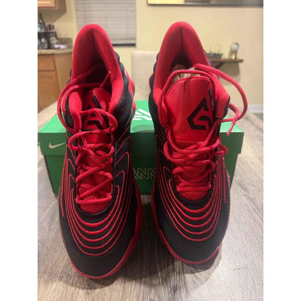 Nike Giannis Immortality 4 Black Team Red University Red FQ3680-004 Mens 10.5 - Picture 5 of 9